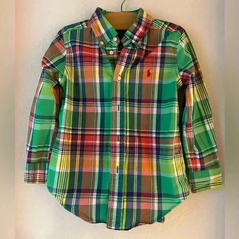 Ralph Lauren Plaid Long Sleeve Button Down Shirt